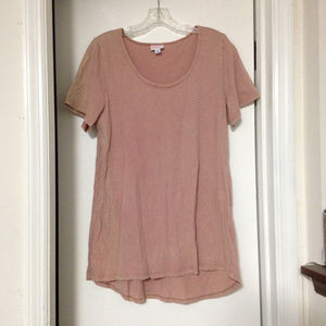 ACID WASH LuLaRoe Classic T Shirt XL Muted Pink
